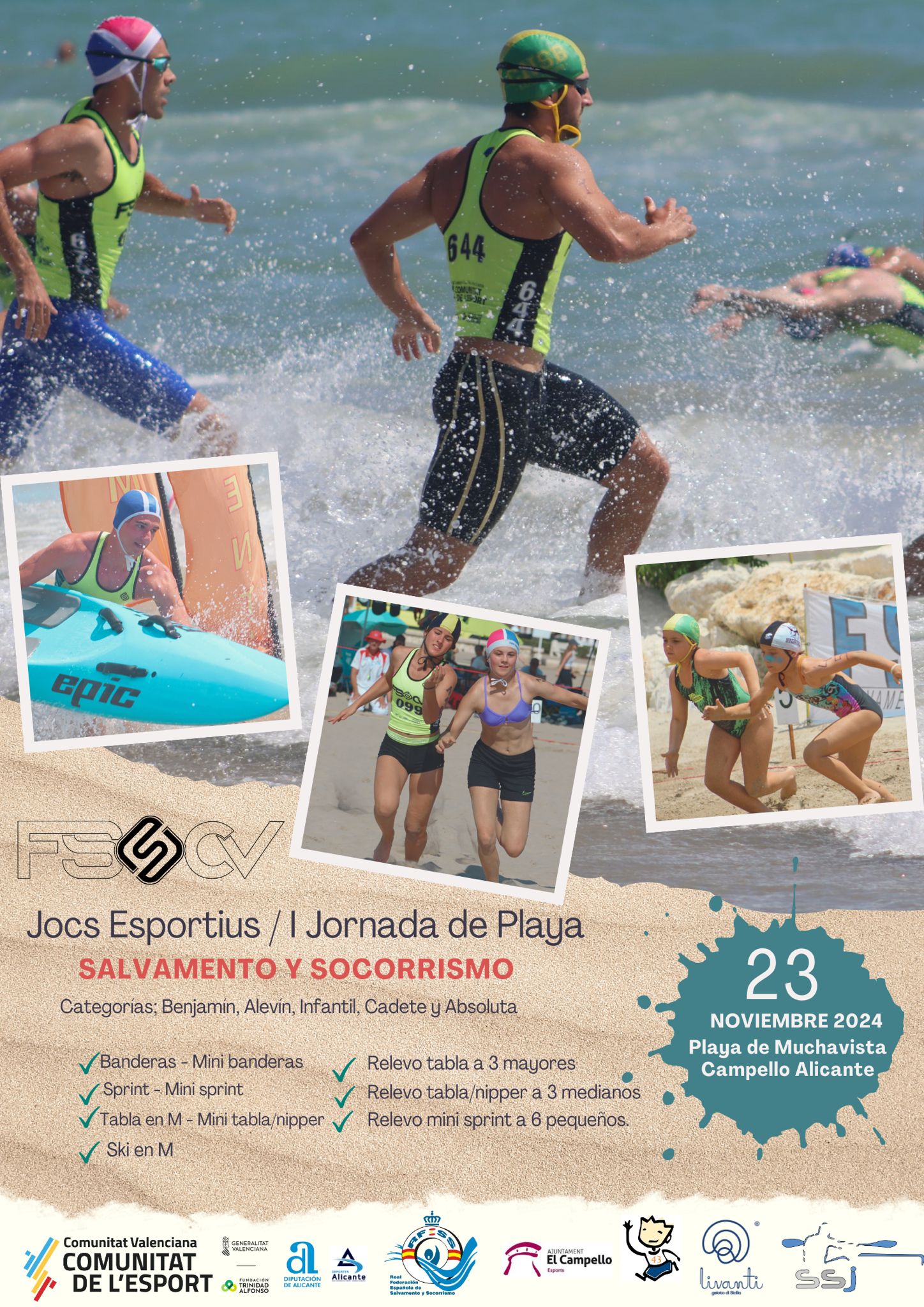 1ª Jornada de playa Jocs Esportius (todas las categorías)