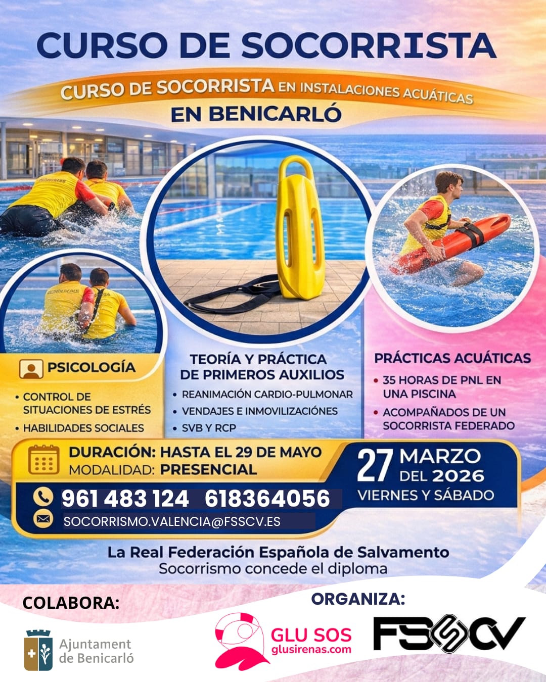 Curso Socorrista Instalaciones Acuáticas Benicarló 01/26C